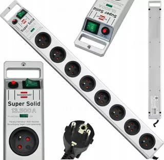 Prepäťová ochrana Super-Solid 8 zásuvky 2,5 m BRENNESTUHL H05VV-F 3G1,5